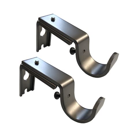 shallow curtain rod brackets